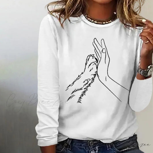 Unique Patterned T-Shirt White / S