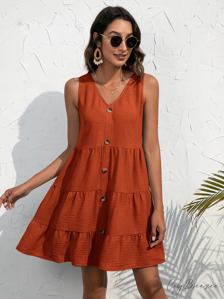 V-Neck Boho Beach Sexy Dresses
