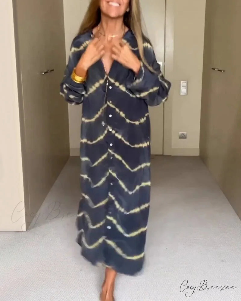 V-neck loose dress