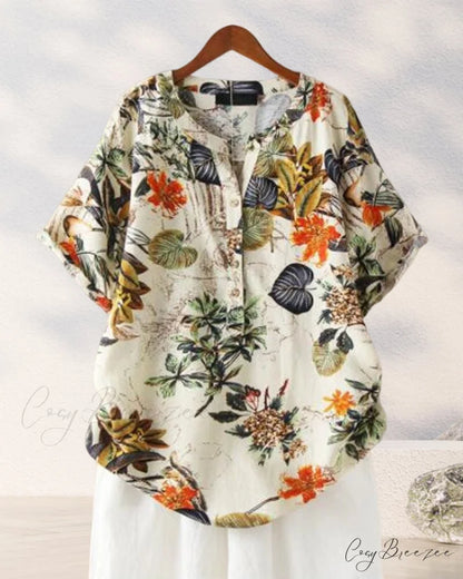 V-neck Patterned T-shirt