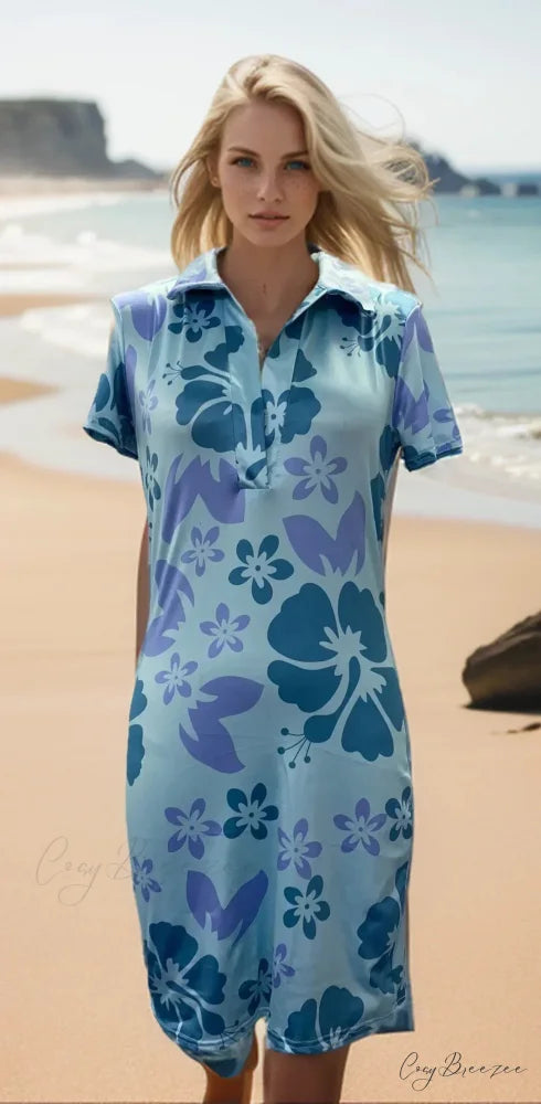 V-Neck Stitched Pattern Mini Dress minidress-250223