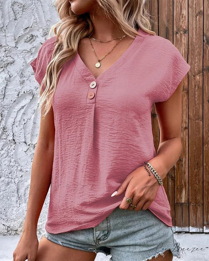 V-neck Tee Pink / S