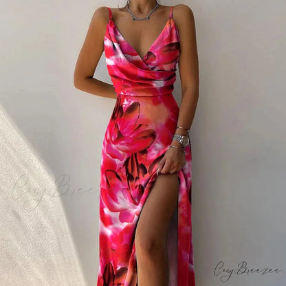 V Warm-Season Gown Sleeveless Design for Party Elegant Neck Women Style 4 / S