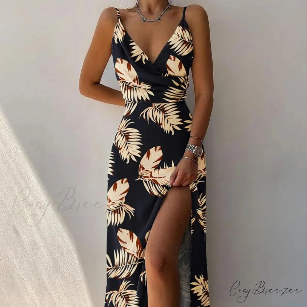 V Warm-Season Gown Sleeveless Design for Party Elegant Neck Women Style 8 / S