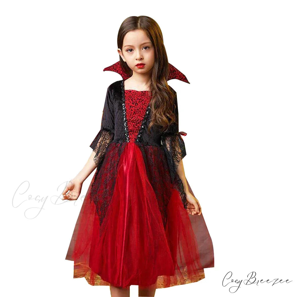 Vampire Devil Disguise Party Boys Kid Costumes 2T(100) / A Vampire Girl Dress
