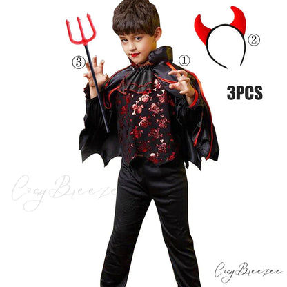 Vampire Devil Disguise Party Boys Kid Costumes 2T(100) / G Vampire Boy Set2
