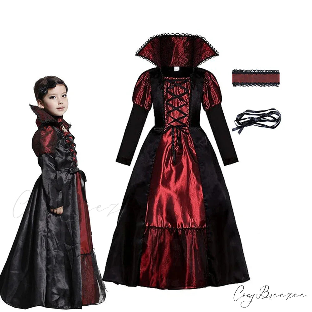Vampire Dress Halloween Party Kid Costumes M(4-5Y) / A Vampire Dress