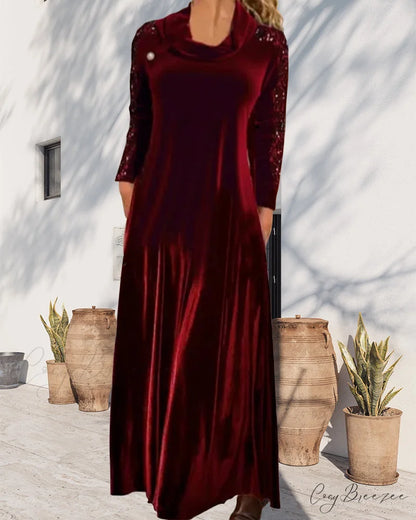 Velvet Maxi Dress with Sequins