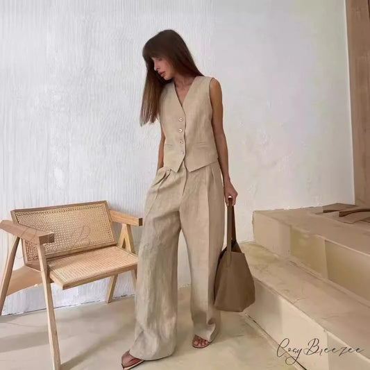 Vest Low-Waist Pants Suit