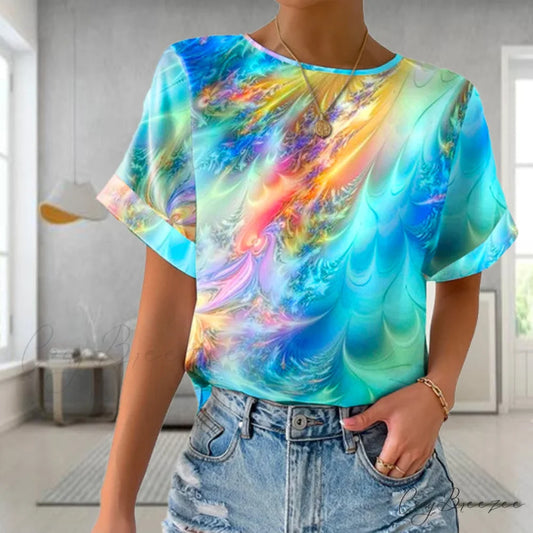 Vibrant Design T-Shirt Blue / S