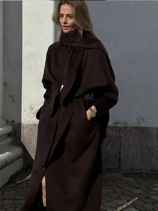 Vintage Brown Wool Mix Coat coats-241228