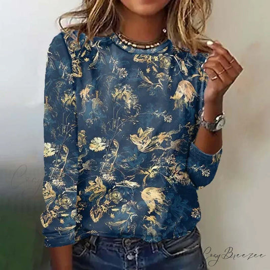 Vintage Casual T-Shirt Blue / S