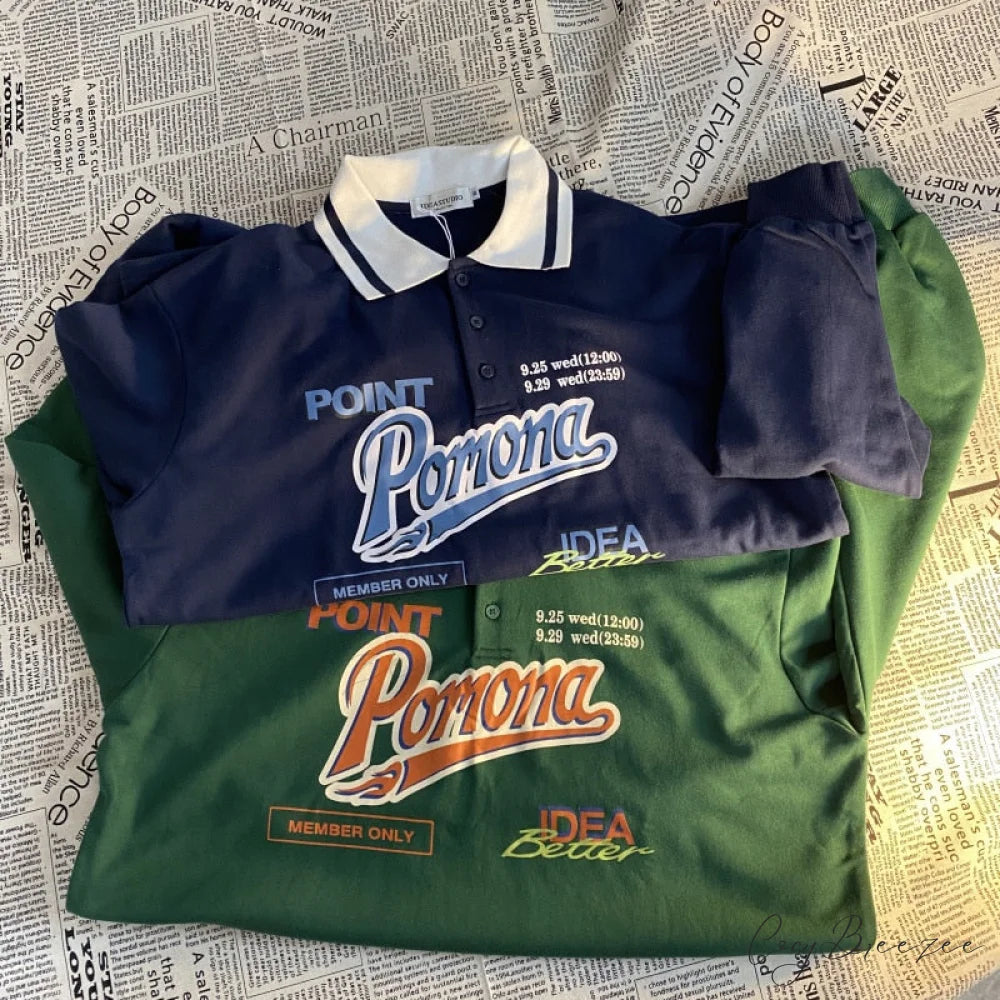 Vintage Design Letter Sweatshirt