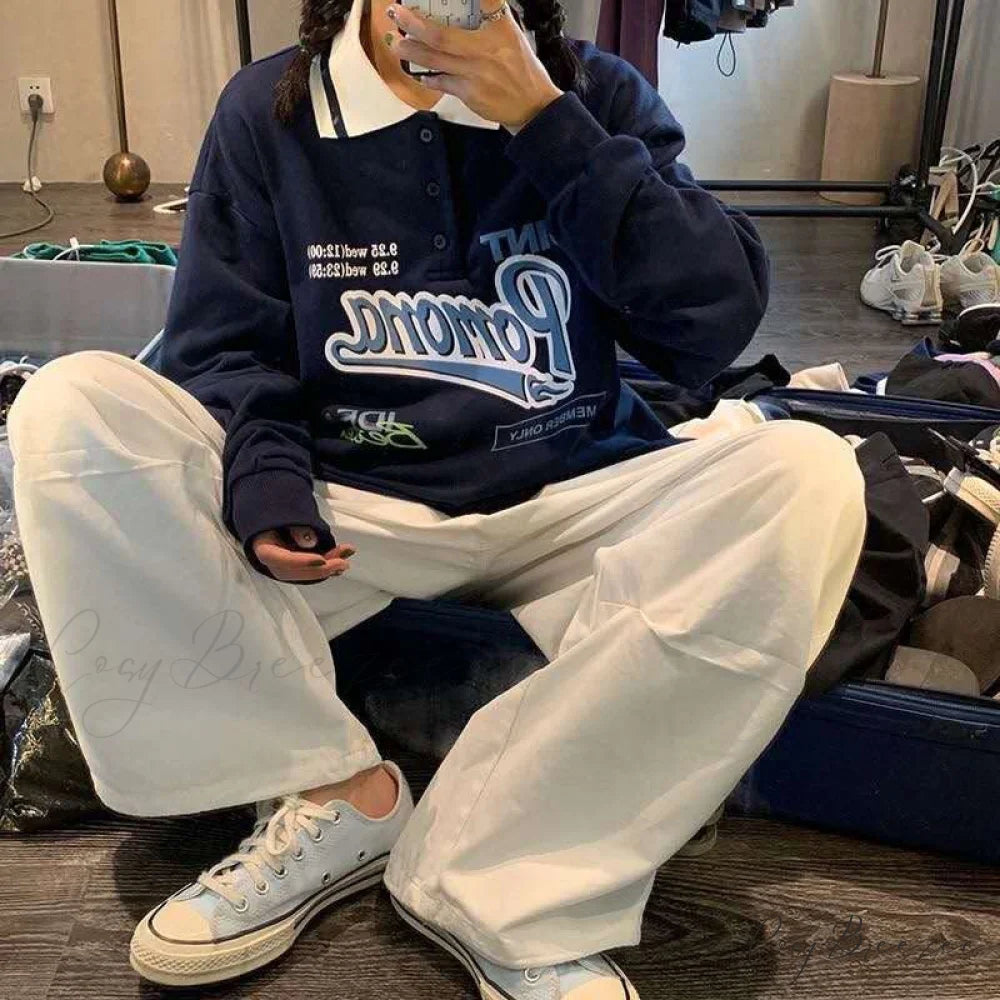 Vintage Design Letter Sweatshirt