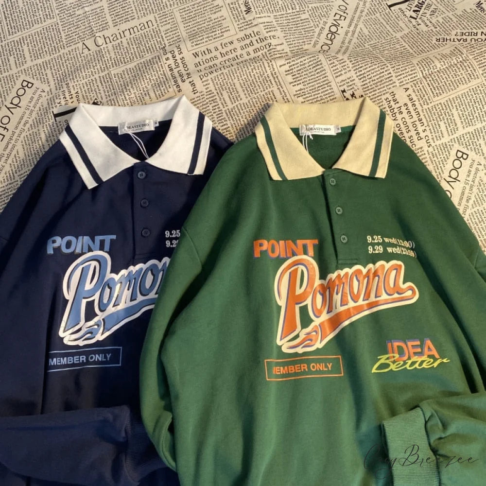 Vintage Design Letter Sweatshirt