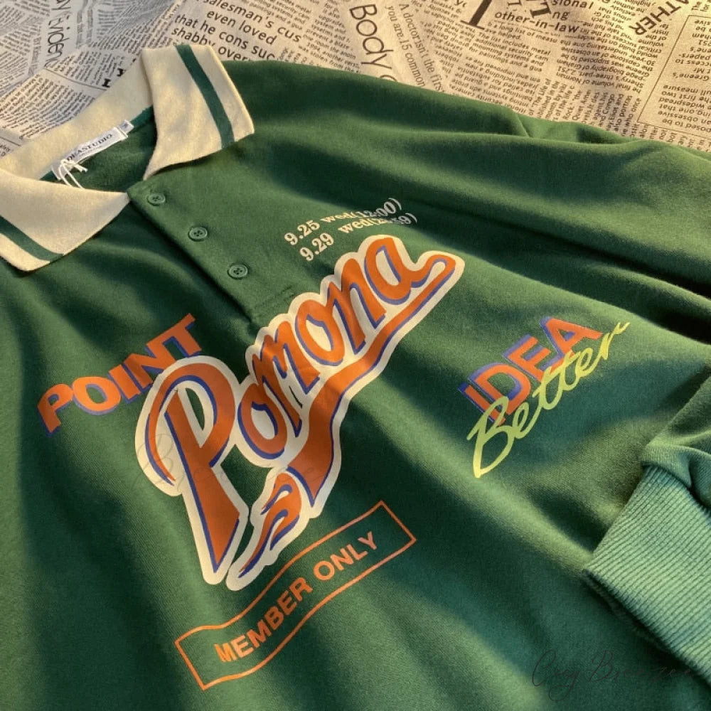 Vintage Design Letter Sweatshirt