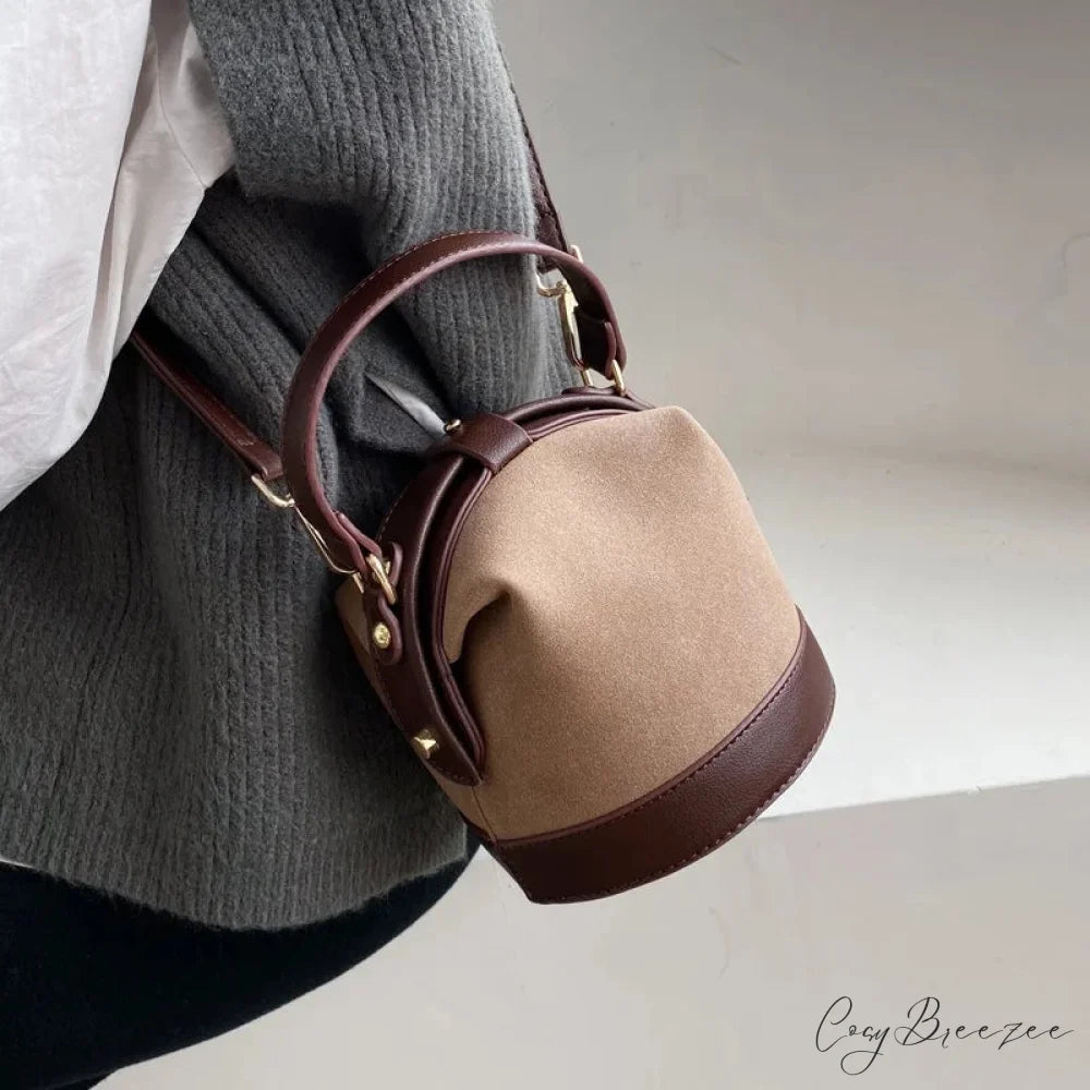 Vintage Fashion Bucket Shoulder Handbag handbag-250126