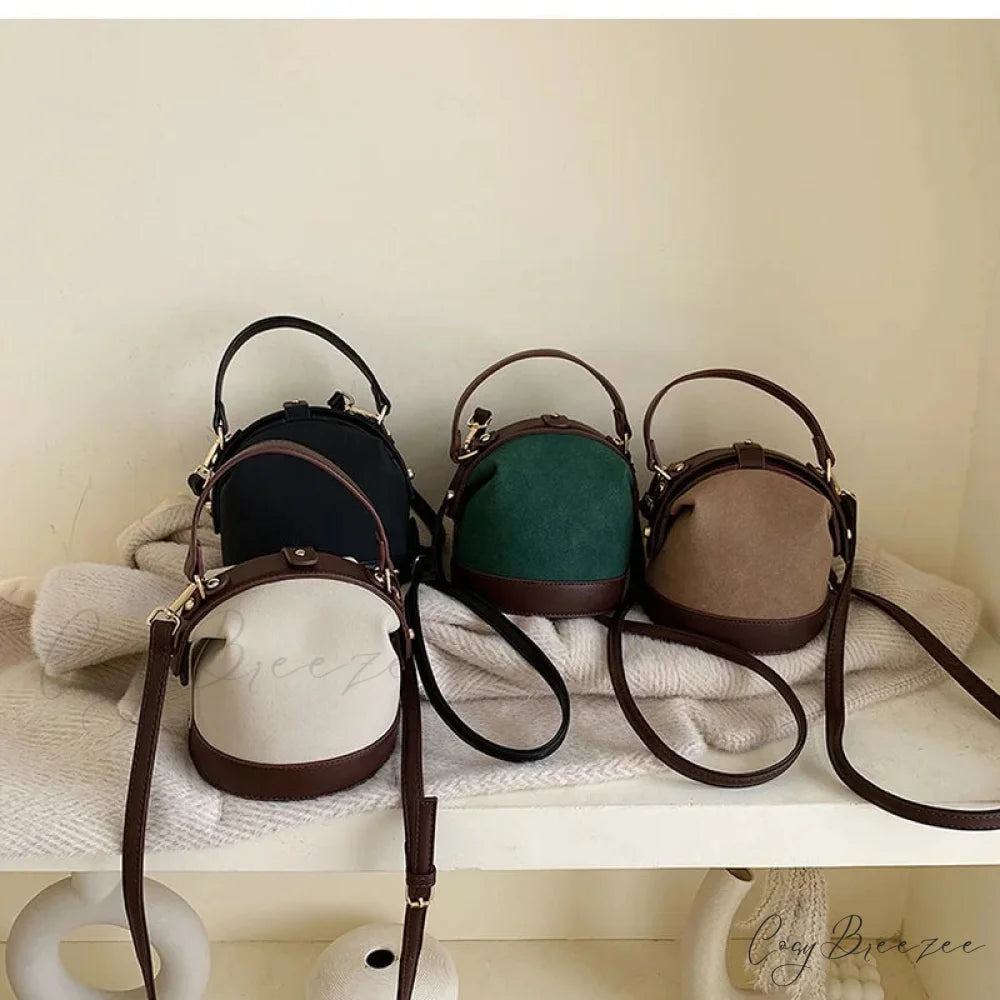 Vintage Fashion Bucket Shoulder Handbag handbag-250126