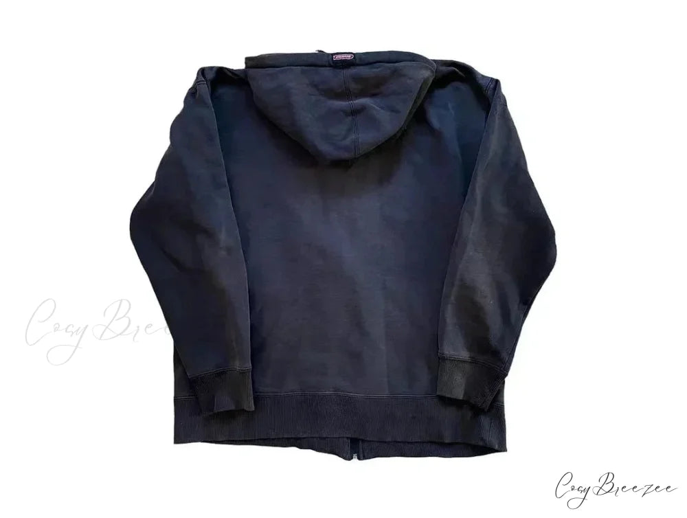 Vintage Gothic Skull Zip-Up Hoodie hoodies-241228