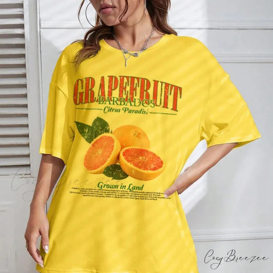 Vintage Grapefruit Graphic Tee Yellow / S t-shirt-250223