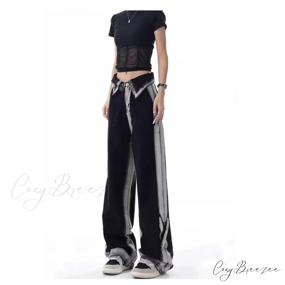 Vintage Harajuku Teenagers Y2k Aesthetic Clothing Autumn Baggy Jean