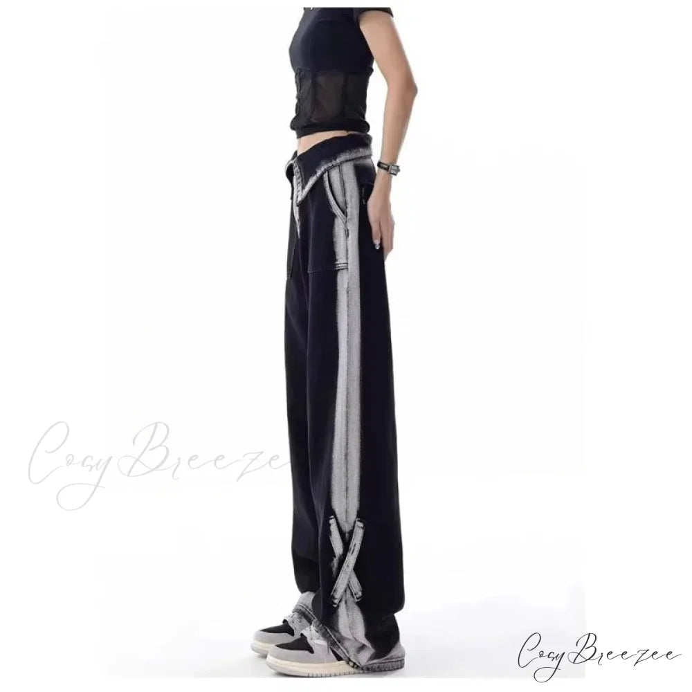 Vintage Harajuku Teenagers Y2k Aesthetic Clothing Autumn Baggy Jean