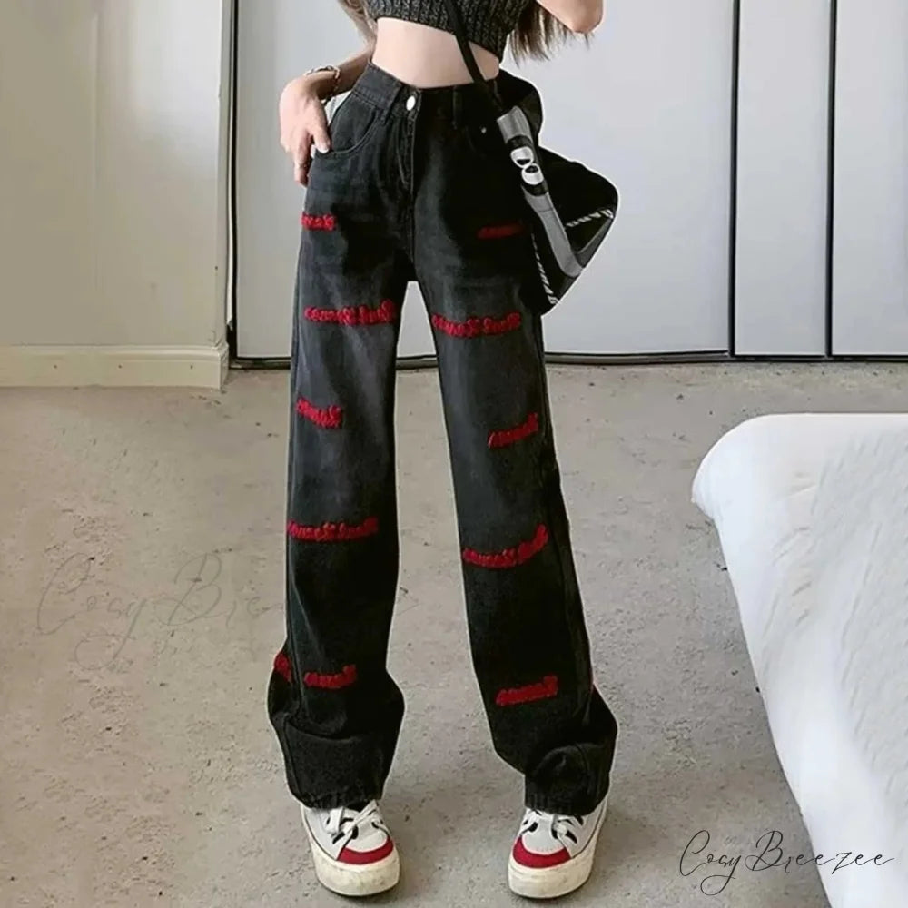 Vintage High Waist Oversize Sweatpants Jeans