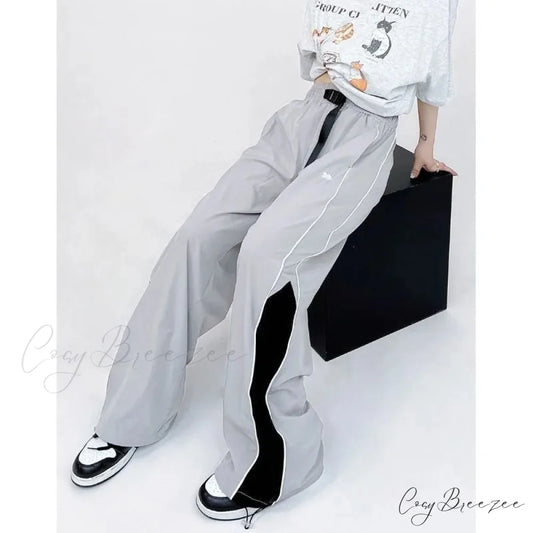 Vintage Jogging Sweatpants Wide Leg Pants pants-241228
