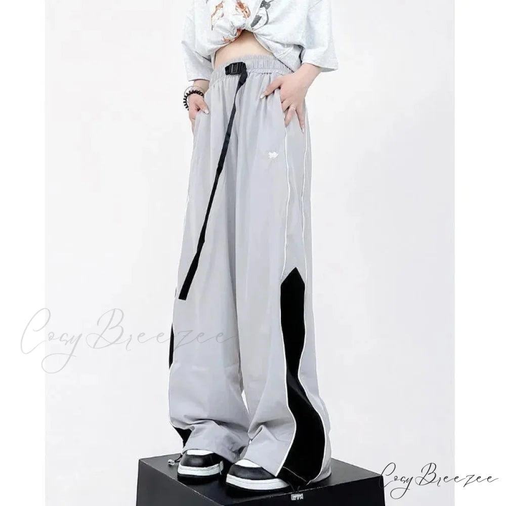 Vintage Jogging Sweatpants Wide Leg Pants pants-241228