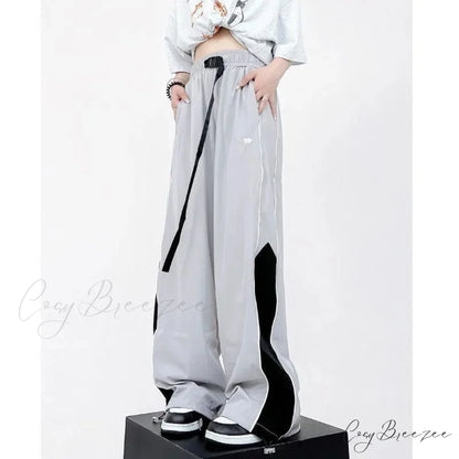 Vintage Jogging Sweatpants Wide Leg Pants pants-241228