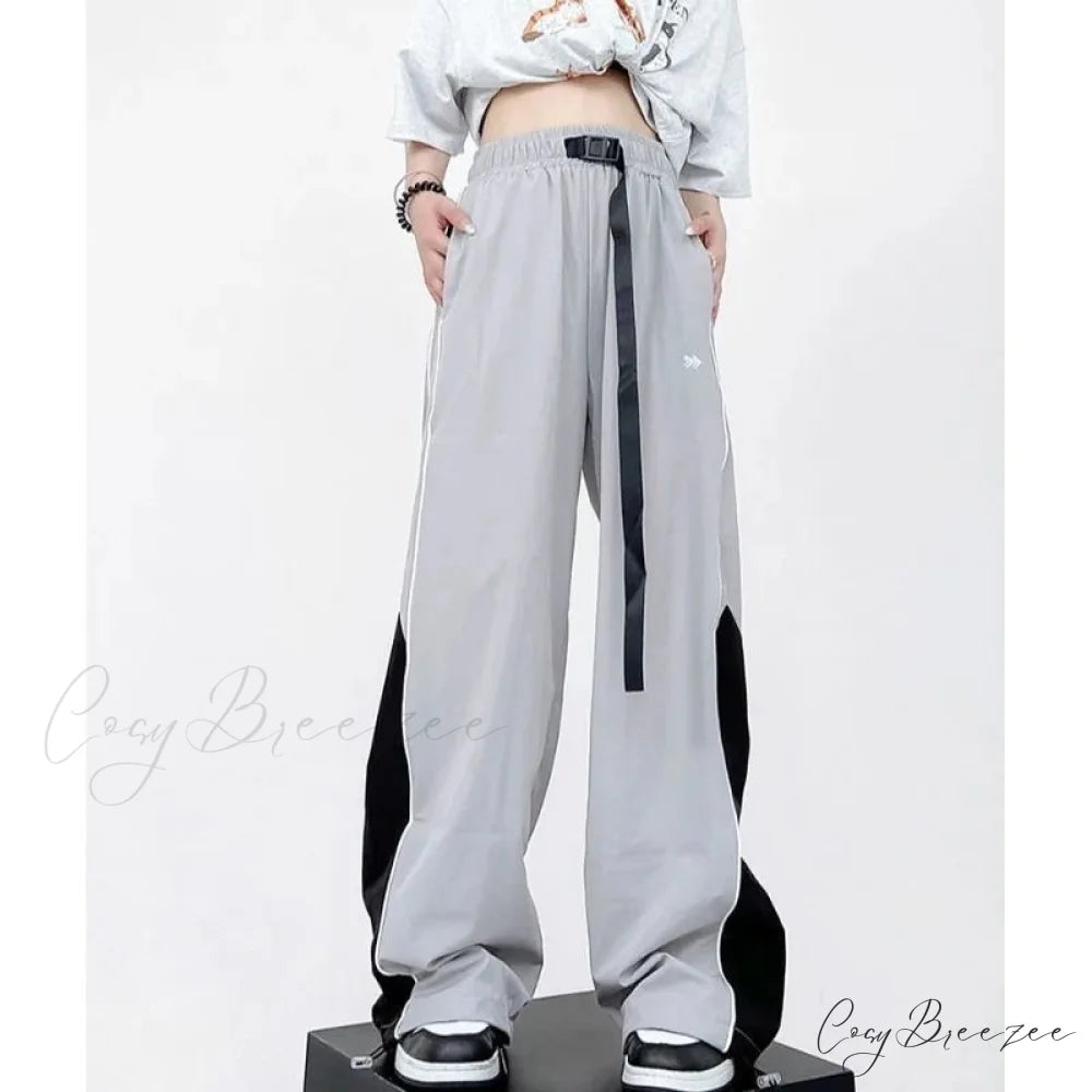 Vintage Jogging Sweatpants Wide Leg Pants pants-241228