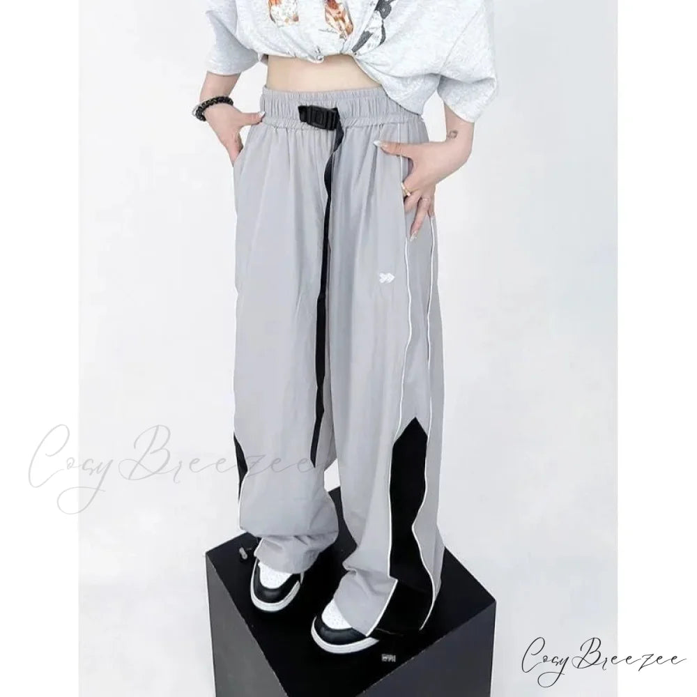 Vintage Jogging Sweatpants Wide Leg Pants pants-241228