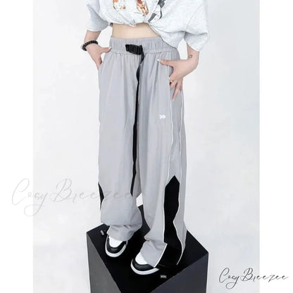 Vintage Jogging Sweatpants Wide Leg Pants pants-241228