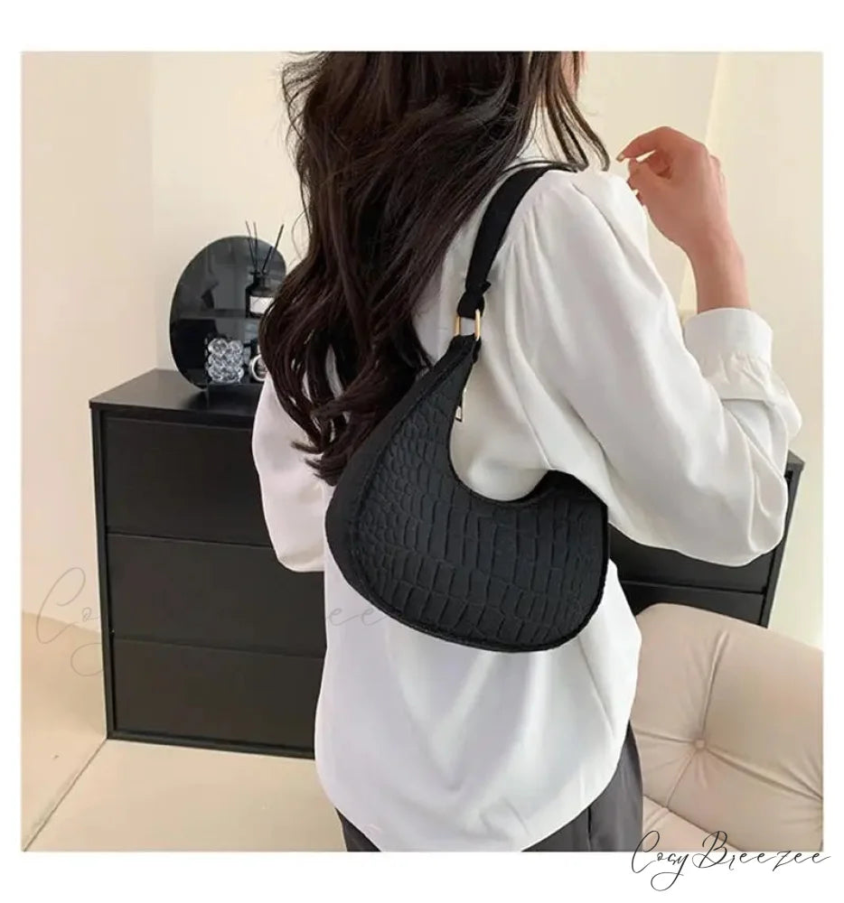 Vintage Korean Solid Dumpling Underarm Bag shoulder-250126