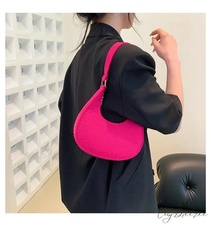 Vintage Korean Solid Dumpling Underarm Bag shoulder-250126
