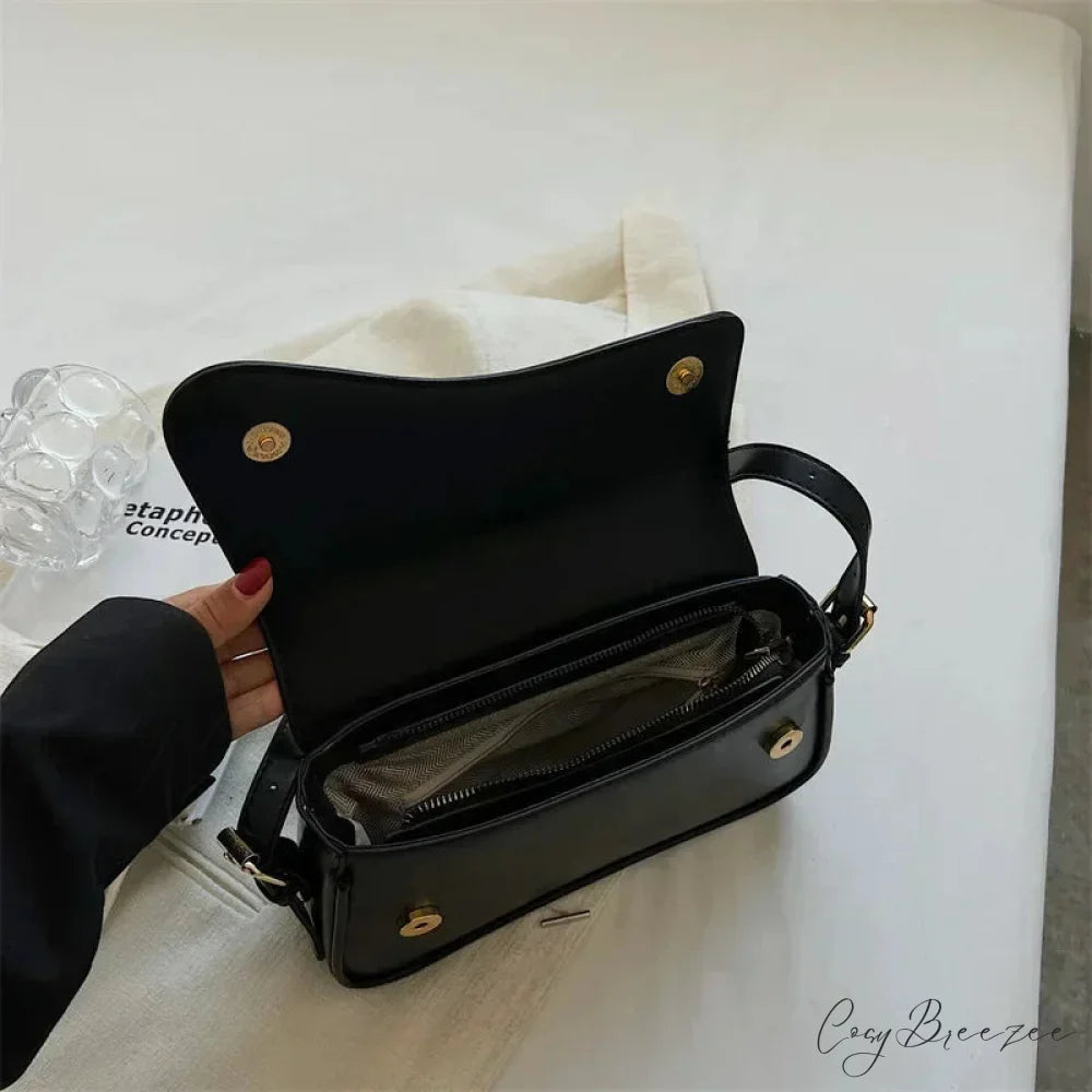Vintage Leather Designer Crossbody Shoulder Bag shoulder-250126