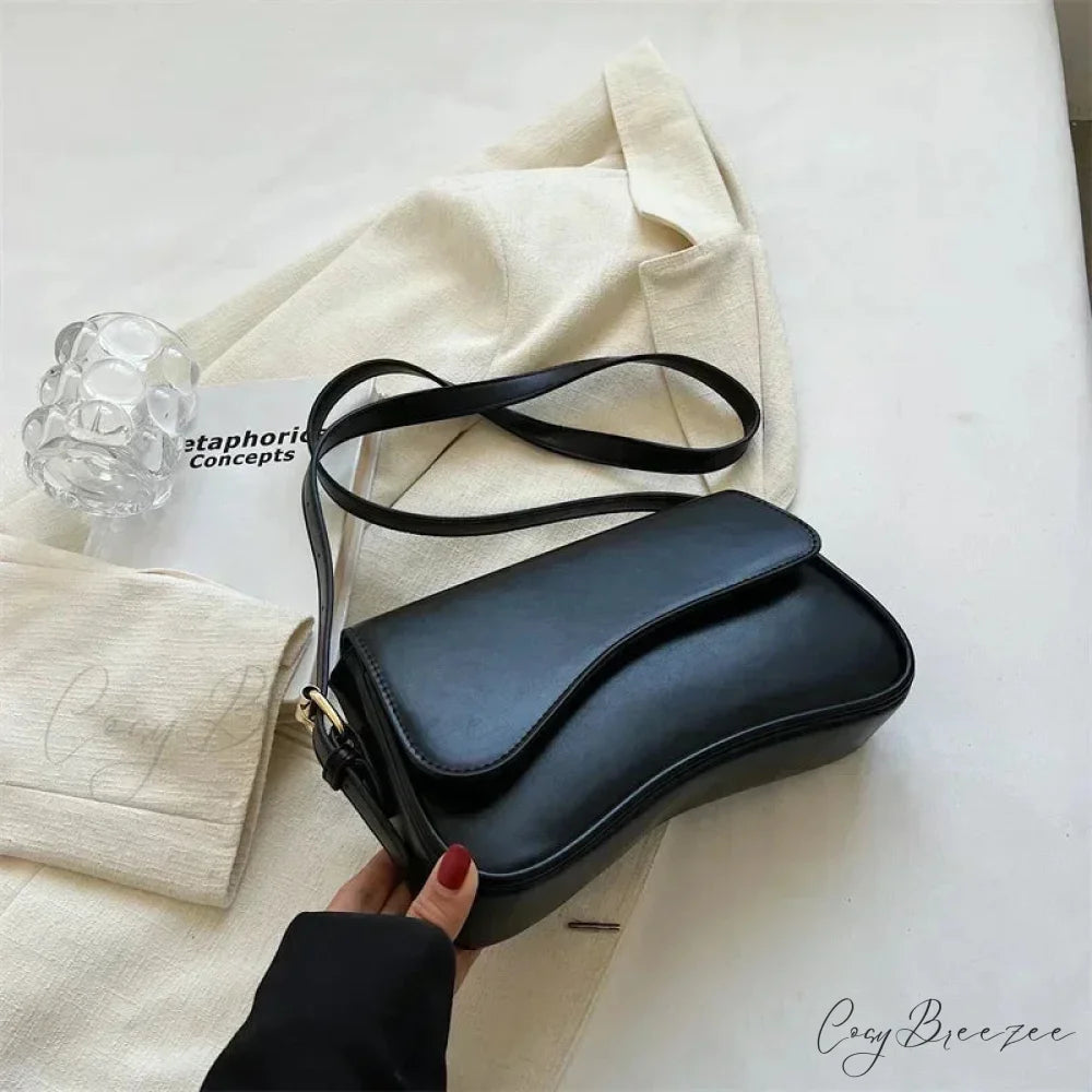 Vintage Leather Designer Crossbody Shoulder Bag shoulder-250126