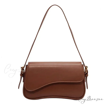 Vintage Leather Designer Crossbody Shoulder Bag Red Brown shoulder-250126