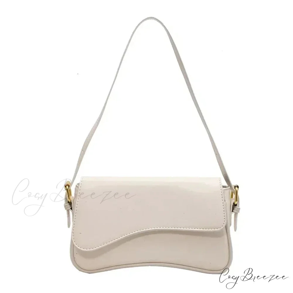 Vintage Leather Designer Crossbody Shoulder Bag White shoulder-250126