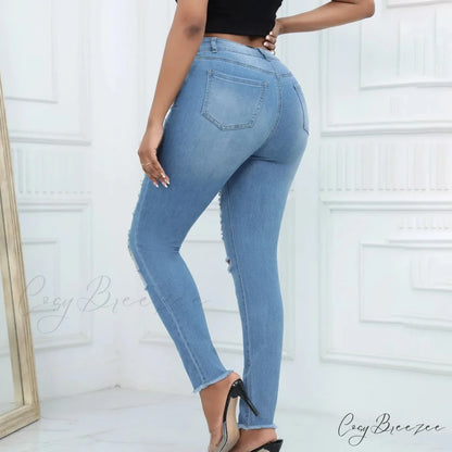 Vintage Oversized Breathable Skinny Jeans