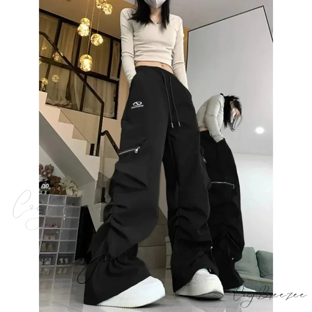 Vintage Pleated Cargo Pants pants-241228