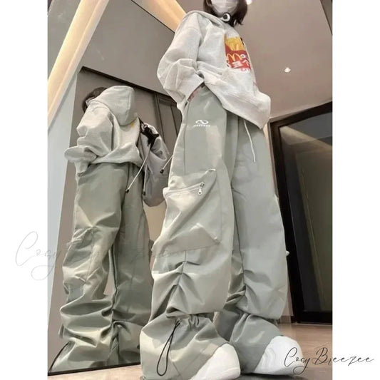 Vintage Pleated Cargo Pants pants-241228