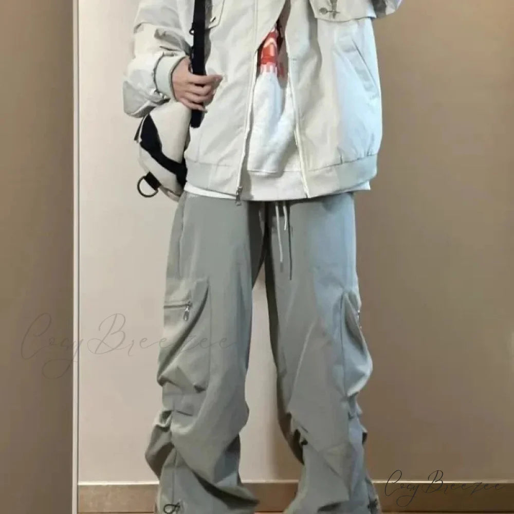 Vintage Pleated Cargo Pants pants-241228
