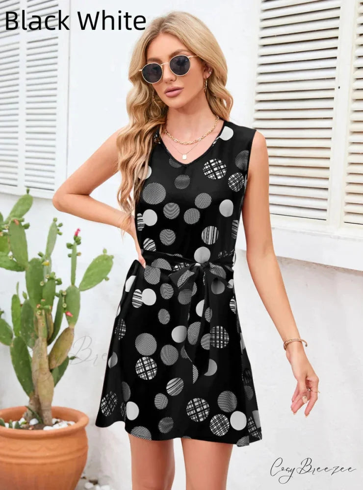 Vintage Polka-Dot Party Dress M / pink
