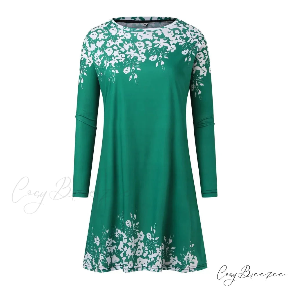 Vintage Polka Dot Print Long Maxi Round Neck Short Sleeve Pockets Loose Casual Summer 2024 Dress