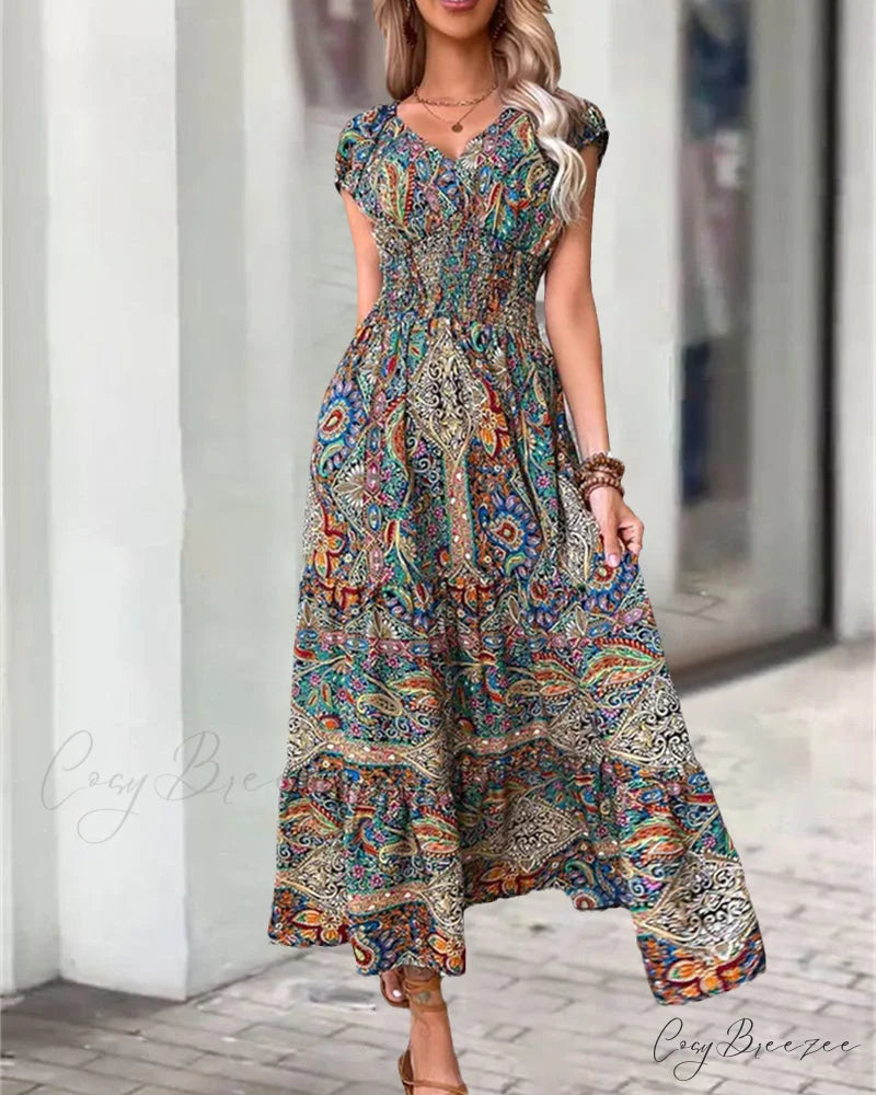 Vintage Printed Dress