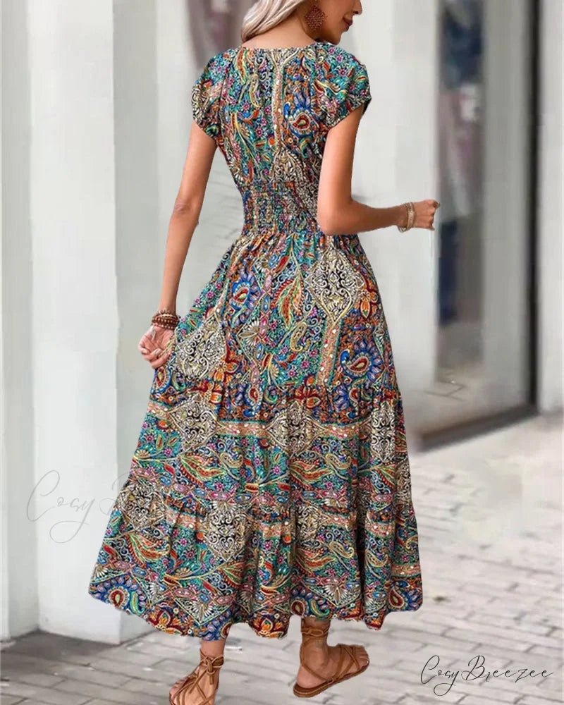 Vintage Printed Dress