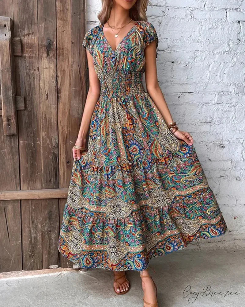 Vintage Printed Dress