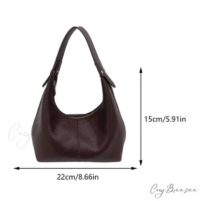 Vintage PU Leather Underarm Shoulder Bag shoulder-250126