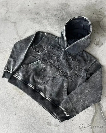 Vintage Wash Zip-Up Hoodie black 6 / M hoodies-241228
